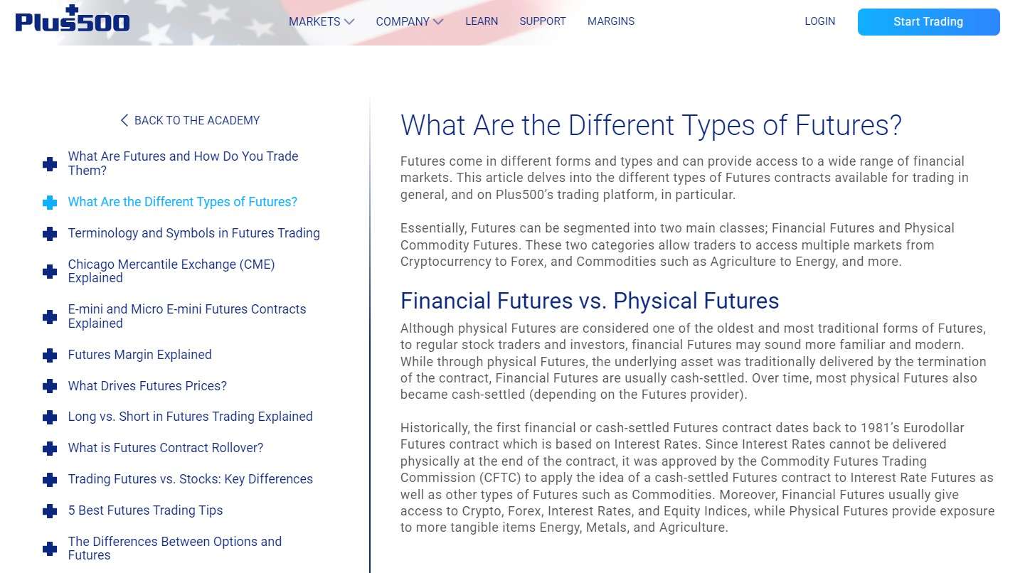 Plus500 Futures Articles