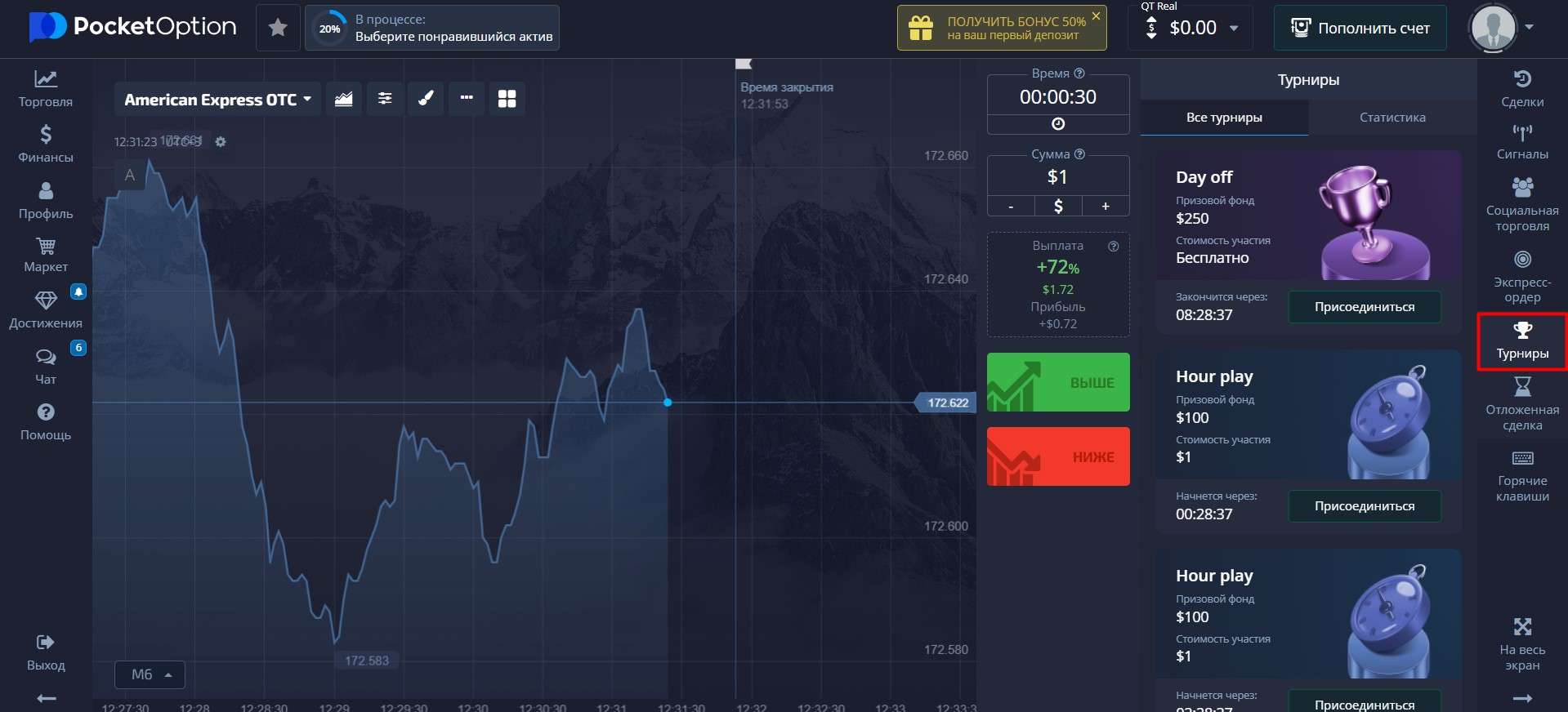 Турниры на Pocket Option