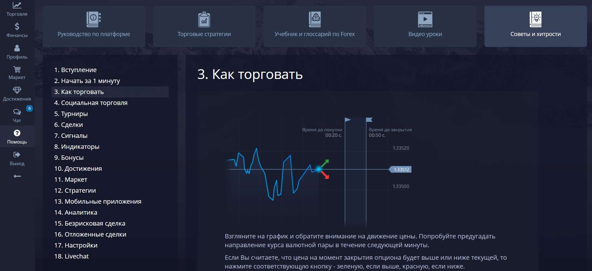 Советы и хитрости от PocketOption
