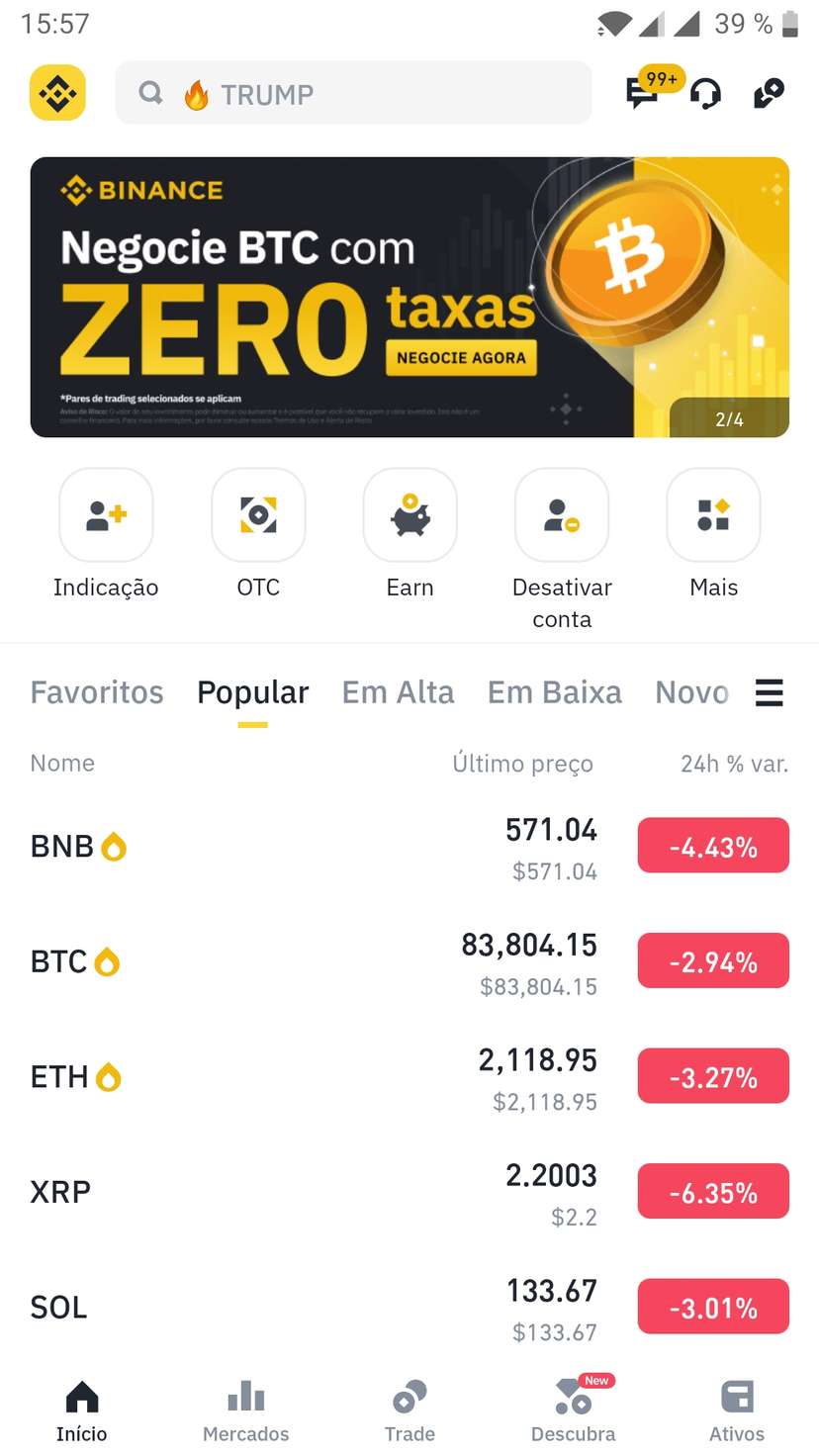  Aplicativo Móvel Binance