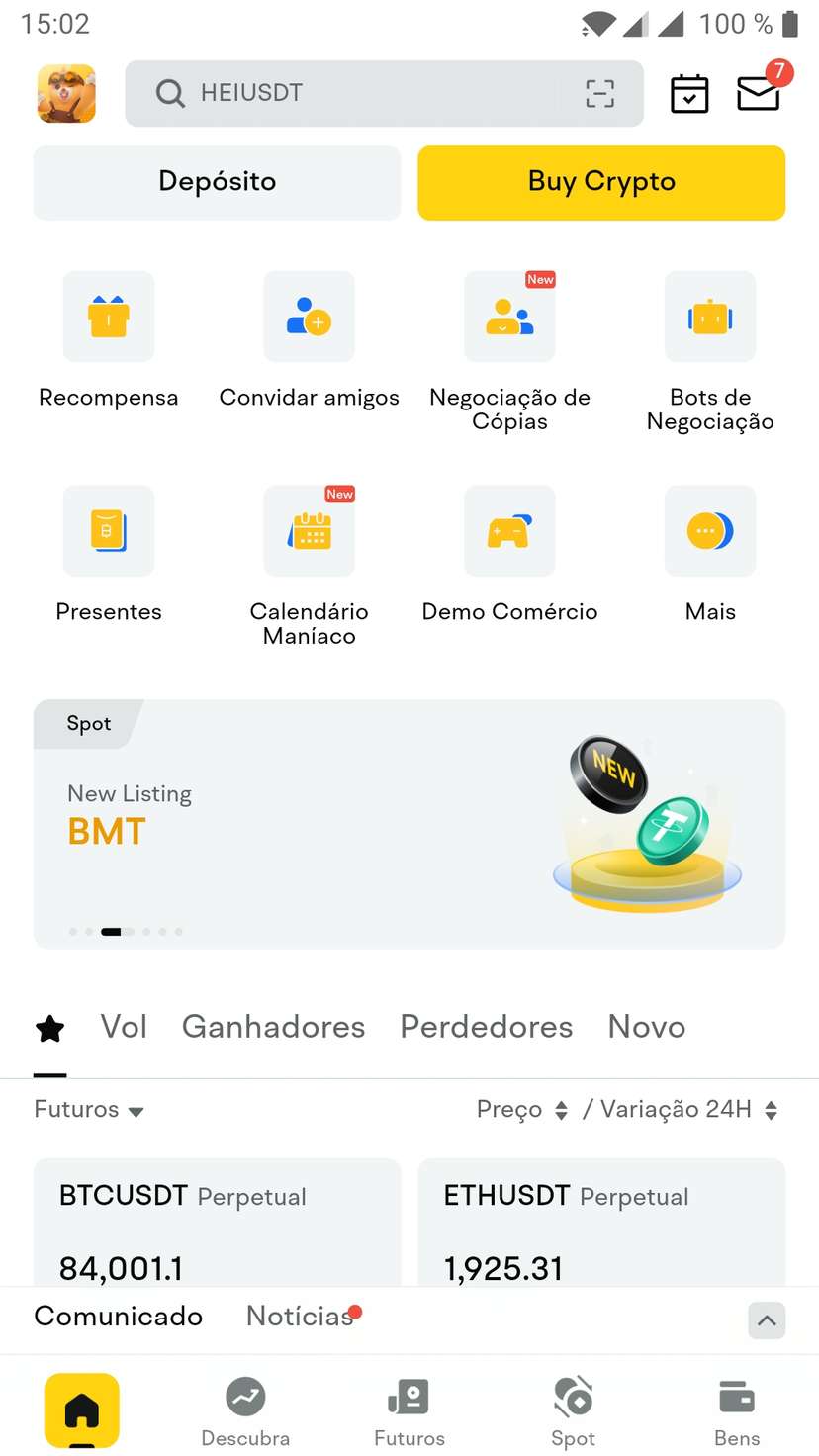 Aplicativo móvel BYDFi