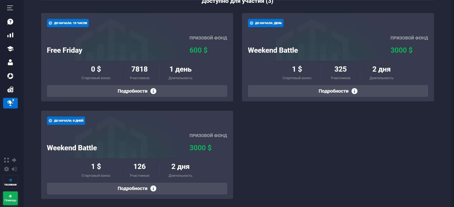 Турниры Quotex