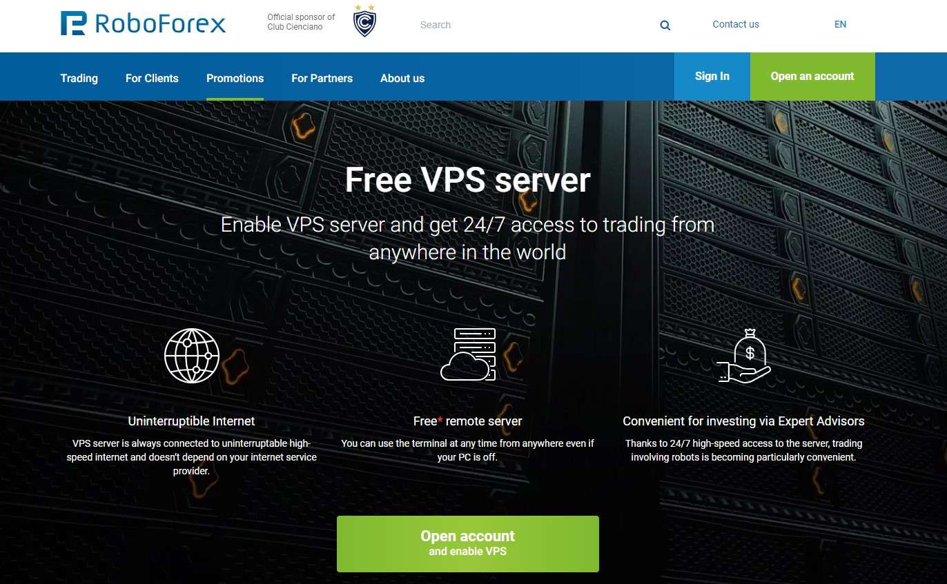 RoboForex VPS