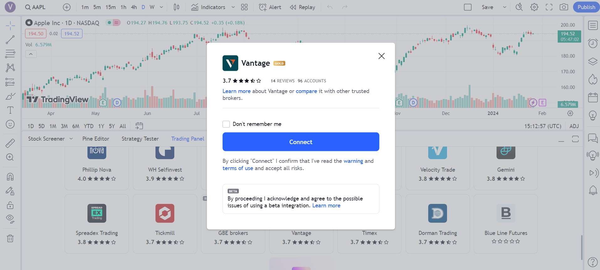 Vantage on TradingView
