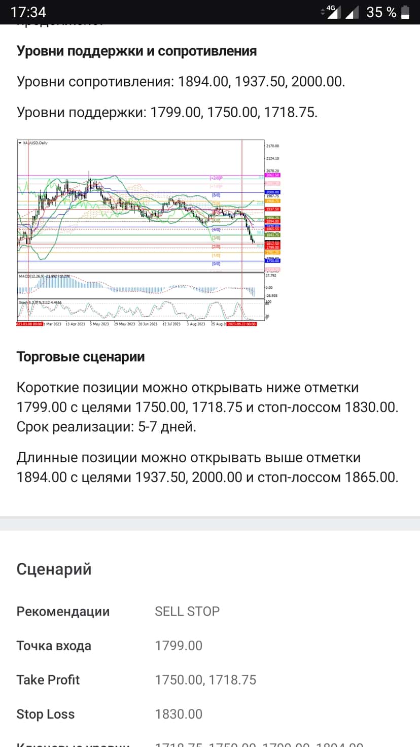 Аналитика от экспертов в приложении Pocket Option