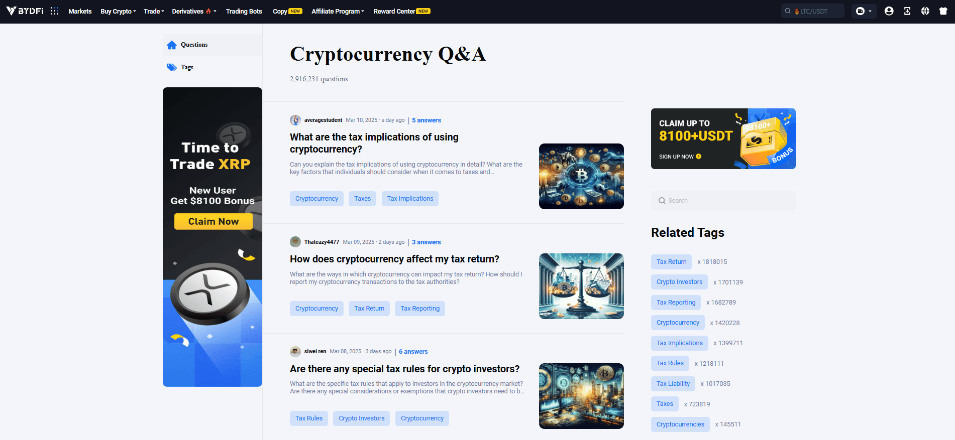 Ответы на вопросы пользователей BYDFi