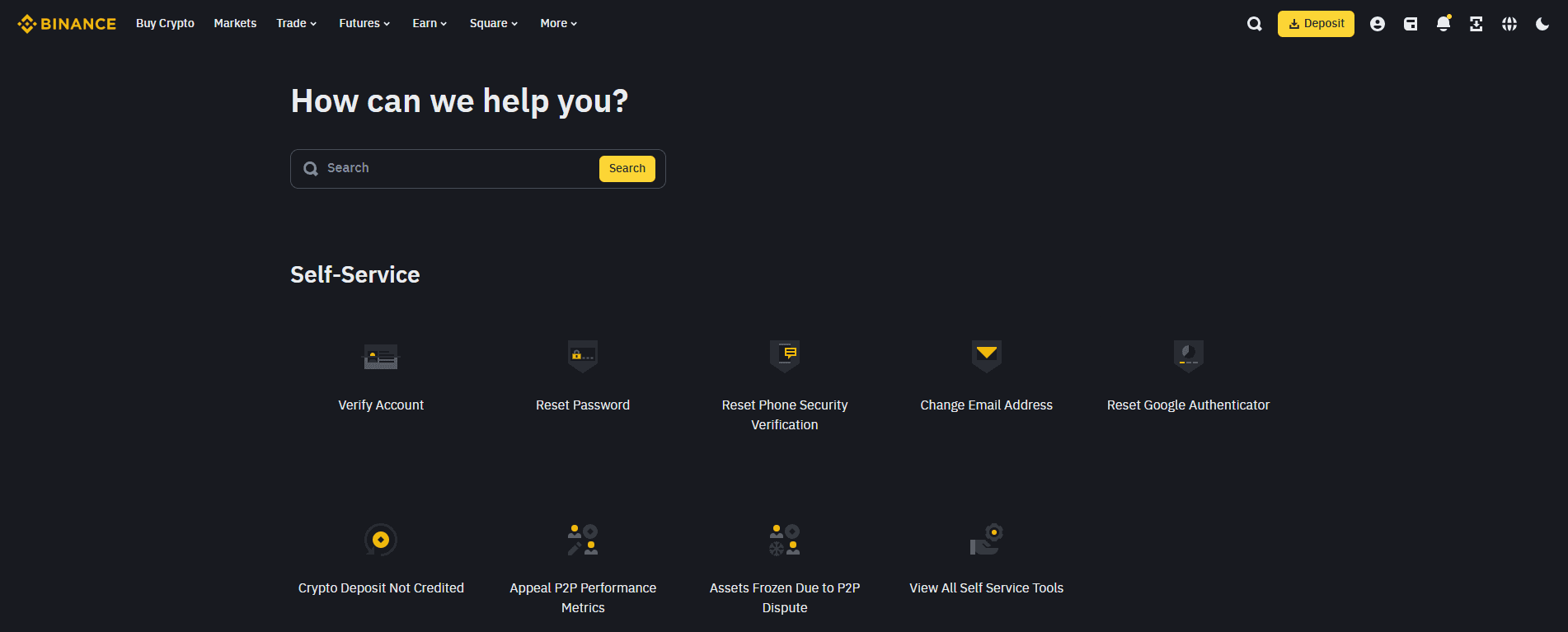 Binance Support Center