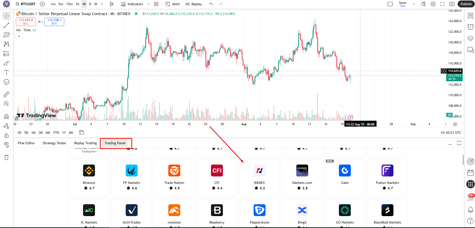 BitMEX on TradingView