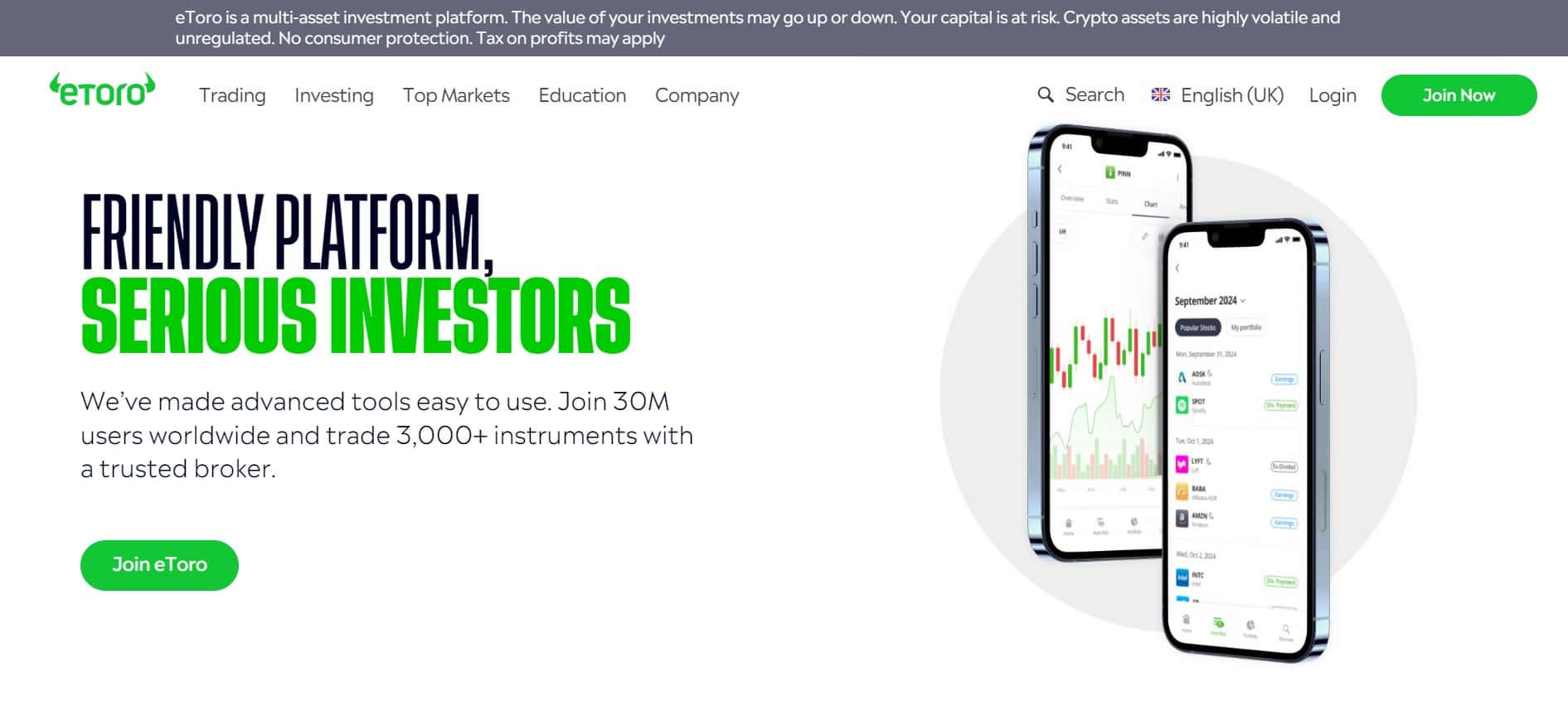 Offizielle Website von eToro