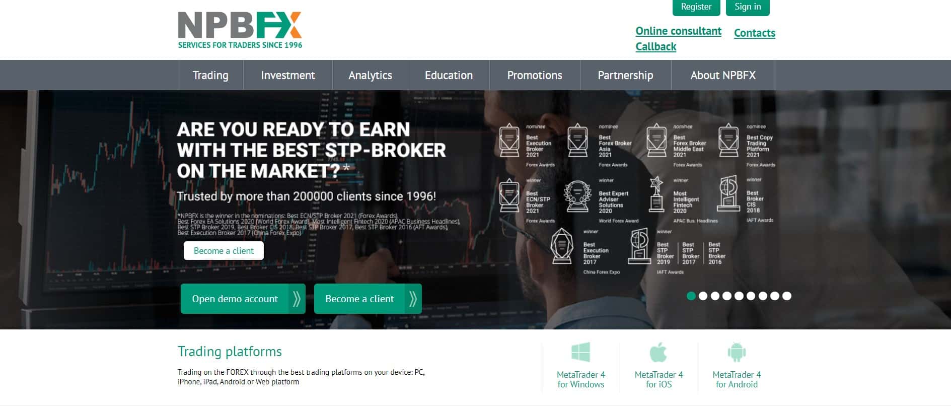 Site oficial da NPBFX