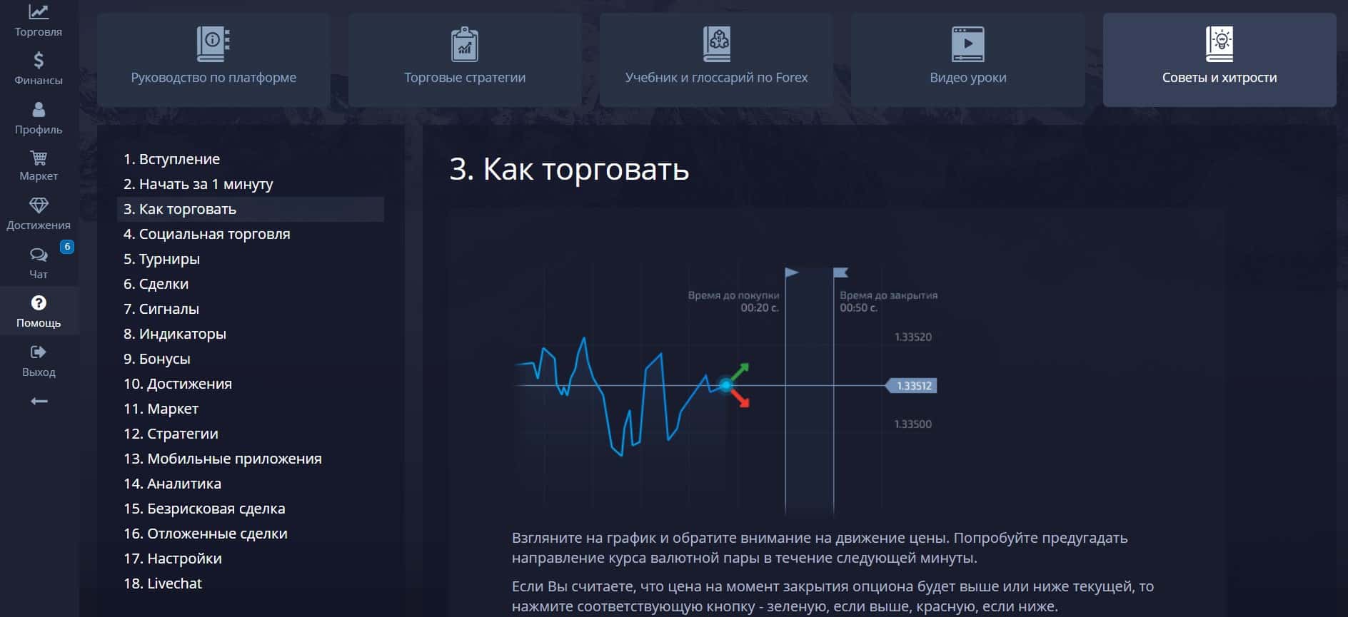 Советы и хитрости от PocketOption