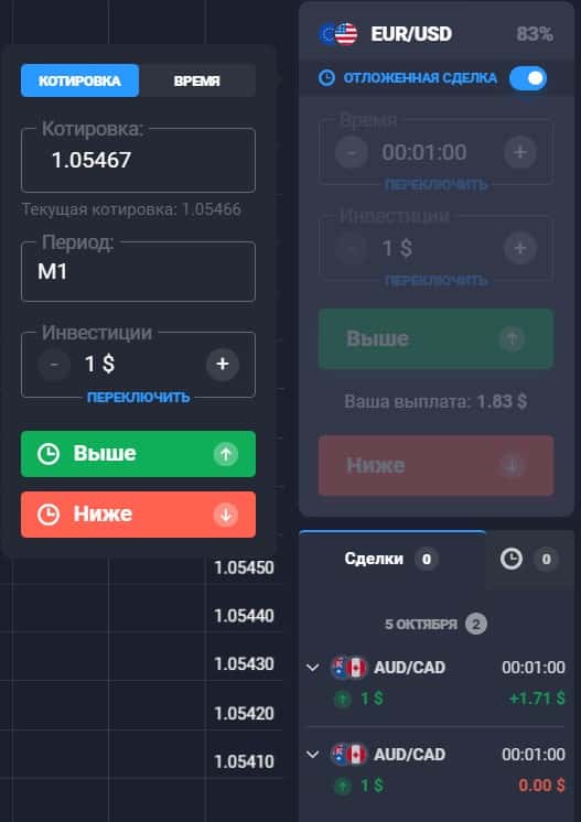 Отложенные ордера на Quotex