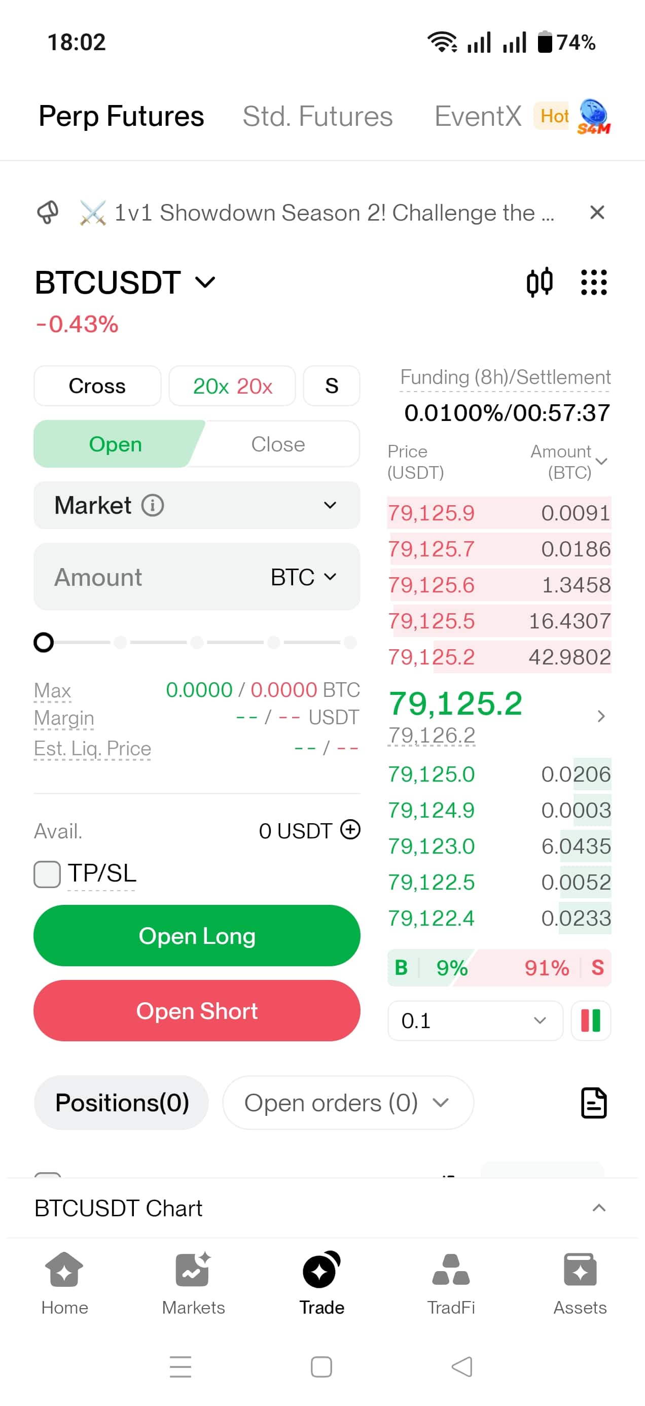 Trading in the BingX Mobile App