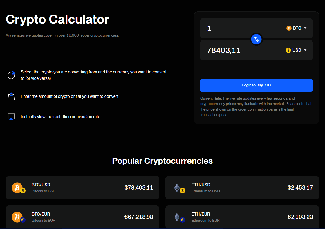 BingX Cryptocurrency Calculator