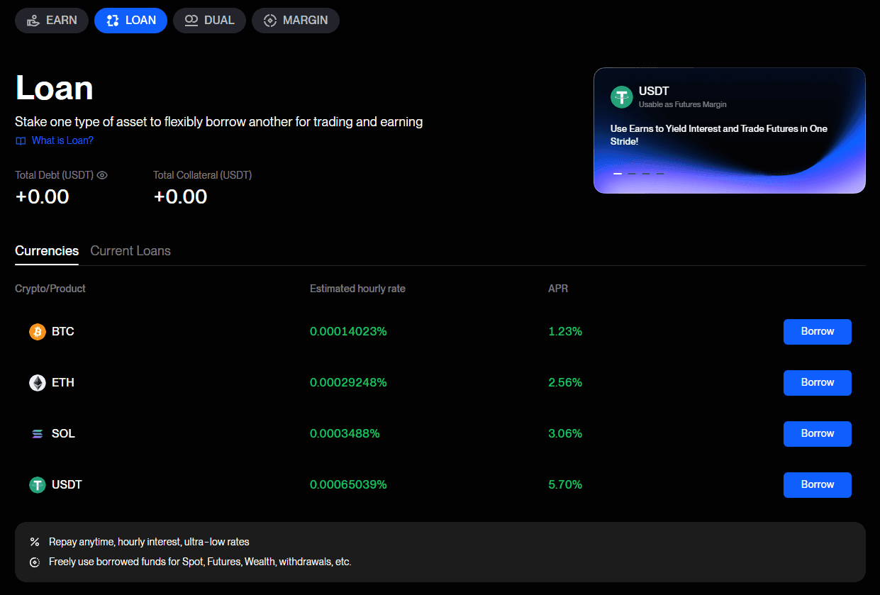 Crypto Loans on BingX