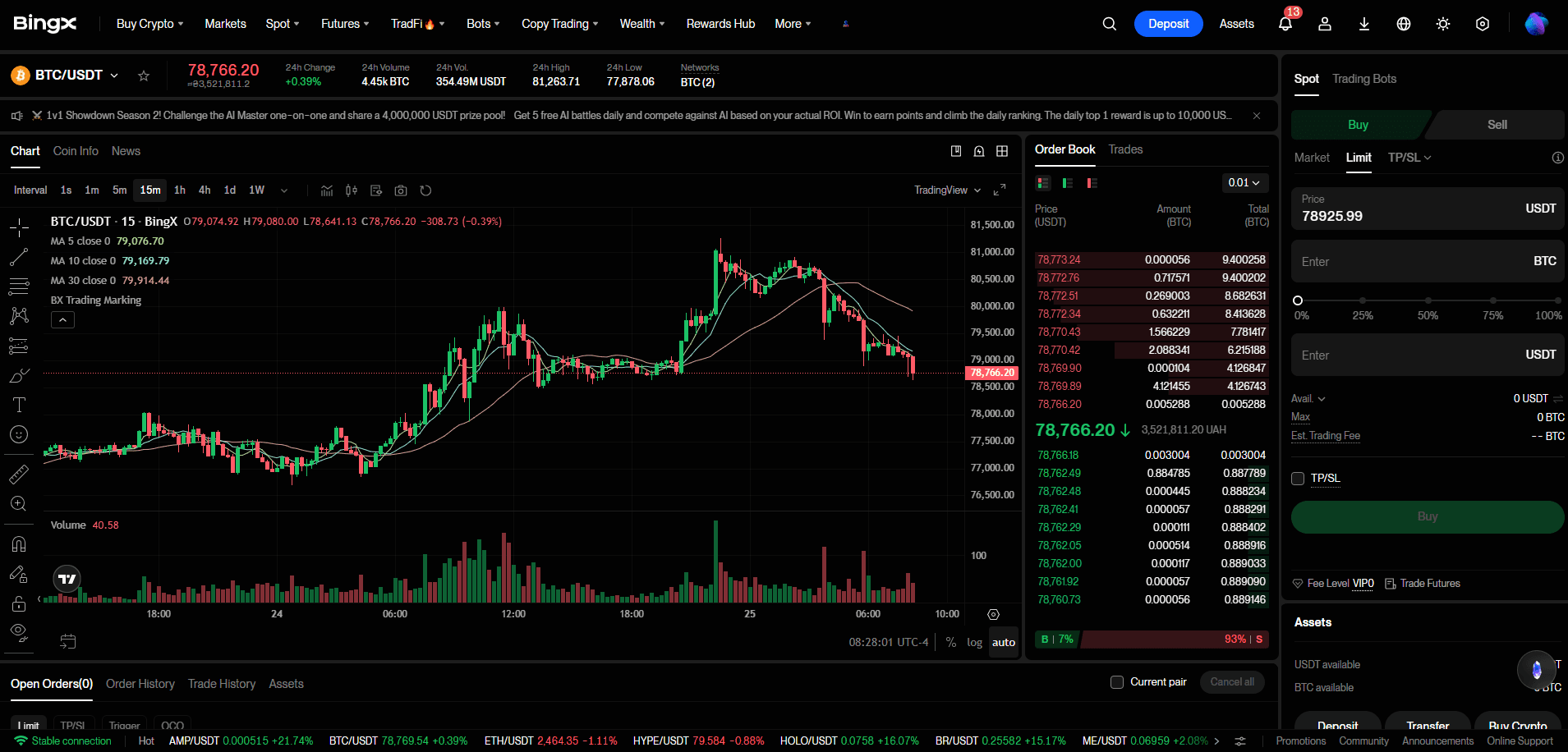 BingX Spot Trading Platform