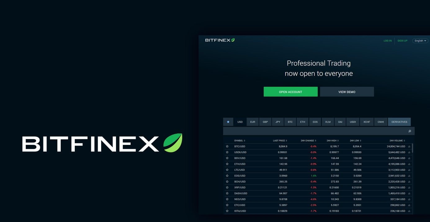 Официальный сайт Bitfinex