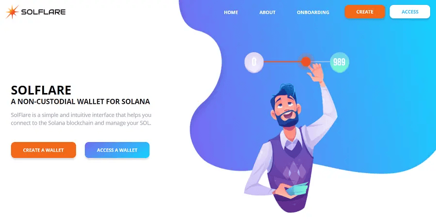 Веб-кошелёк Solflare для криптовалюты Solana
