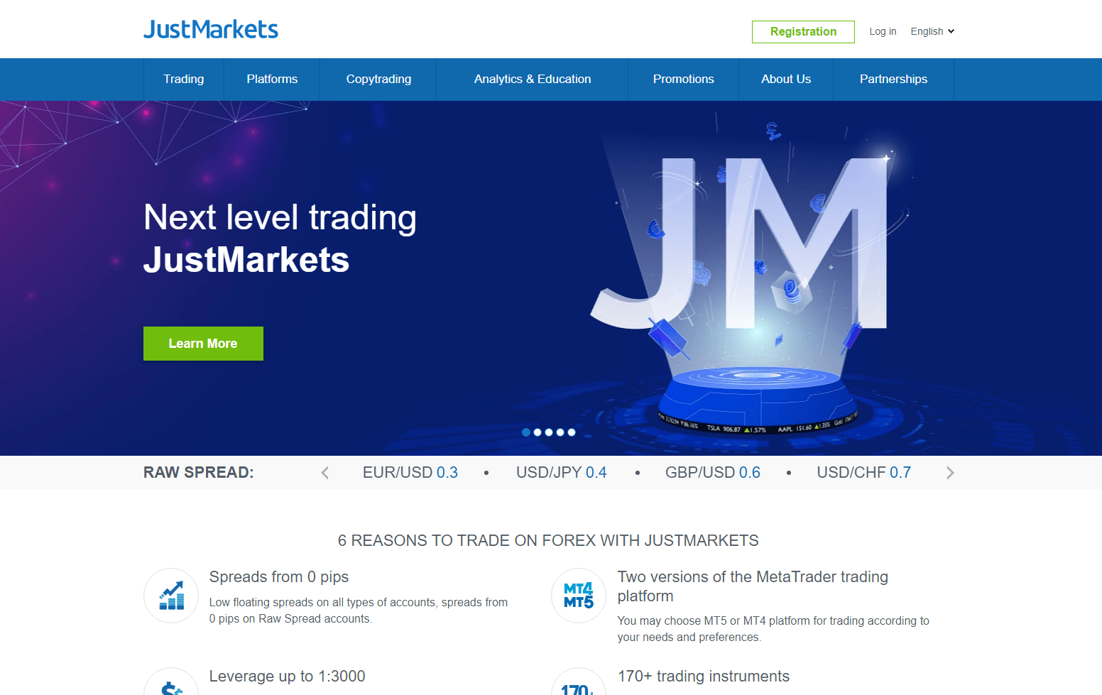 Официальный сайт JustMarkets