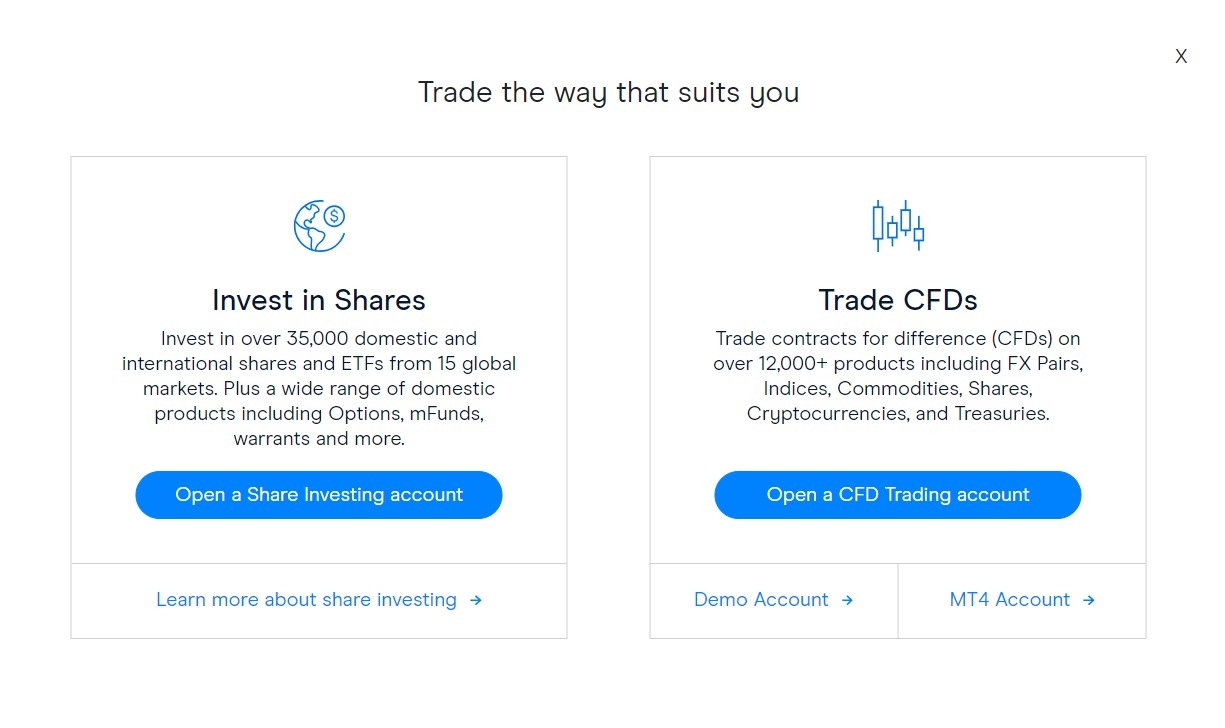 CMC Markets Account Types