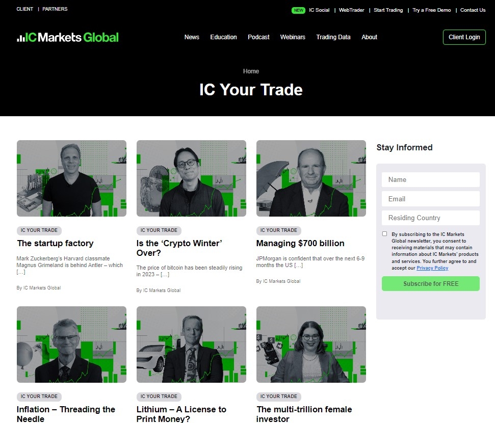 Podcasts on IC Markets (IC Your Trade)